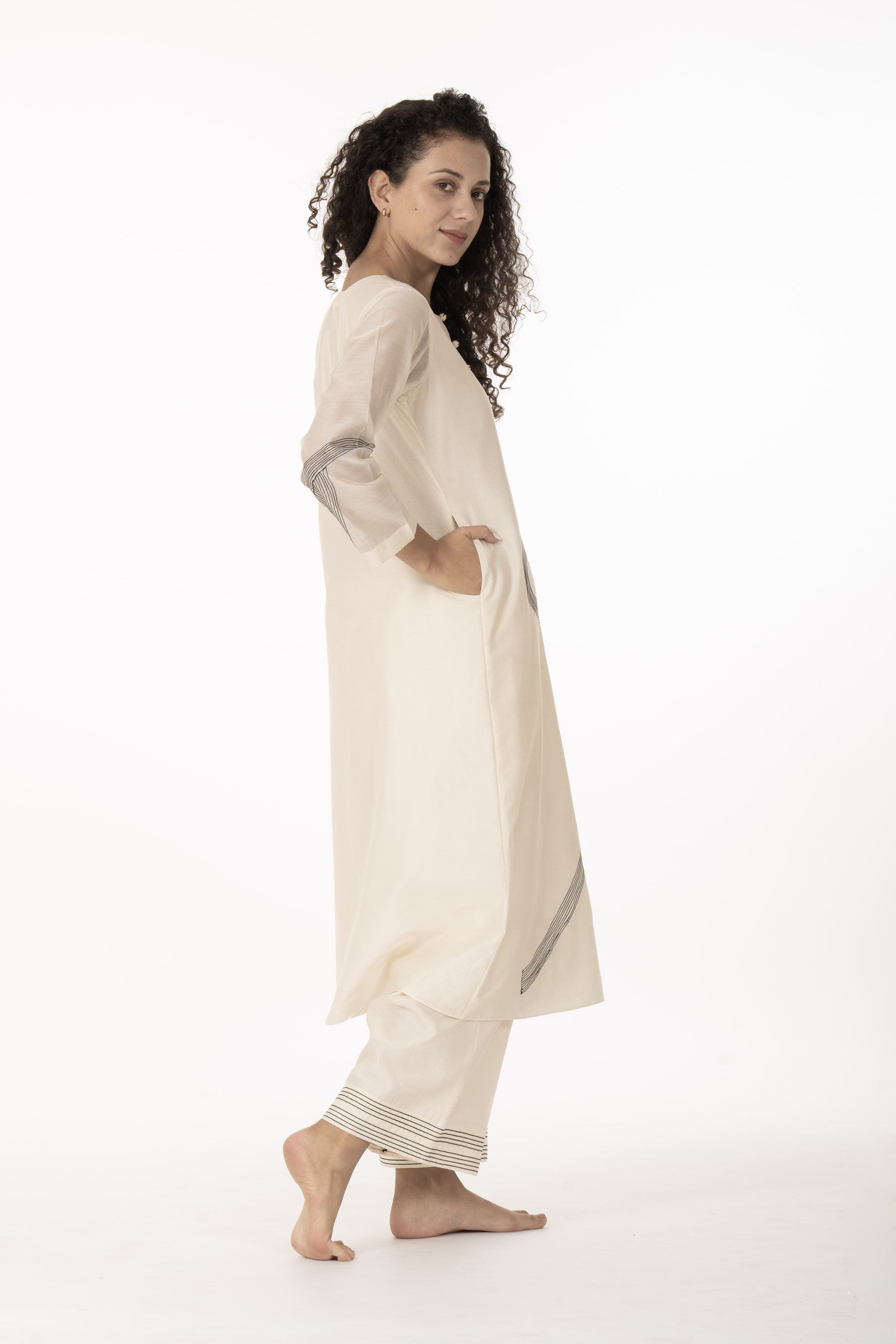 Khat Ivory Dress with Bottom
