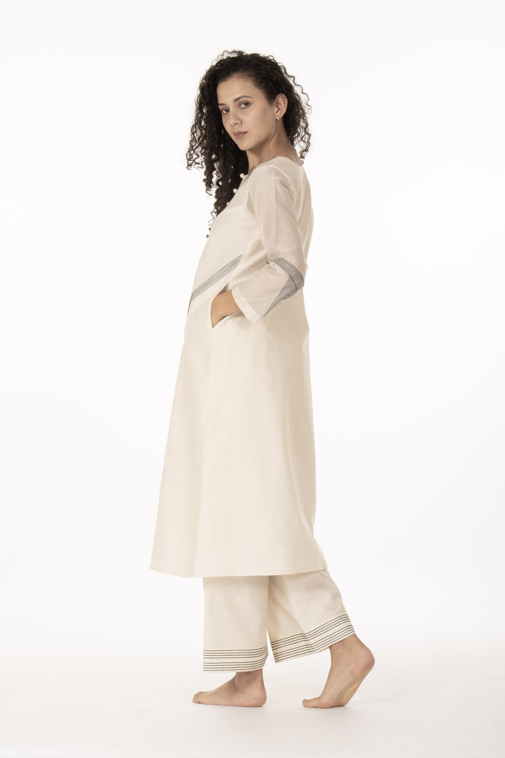 Khat Ivory Dress with Bottom