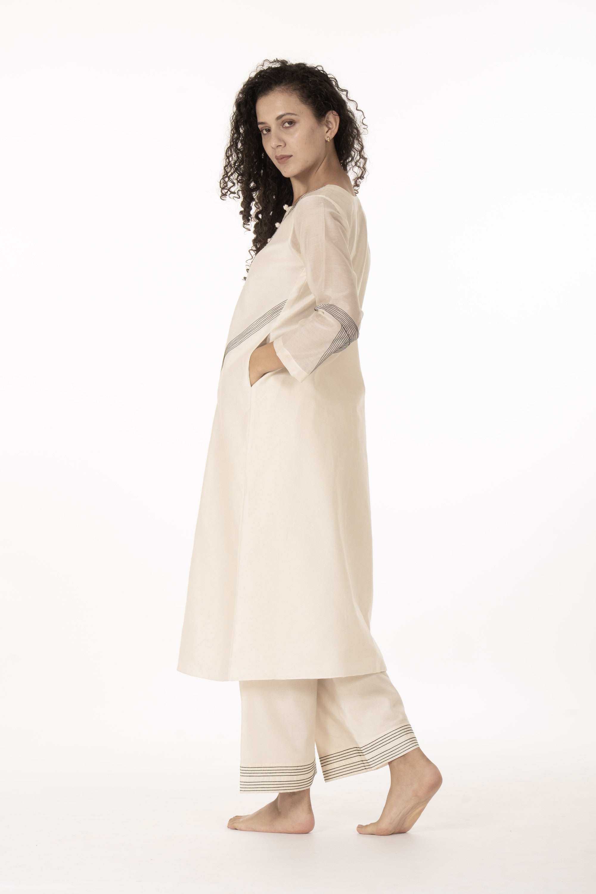 Khat Ivory Dress with Bottom