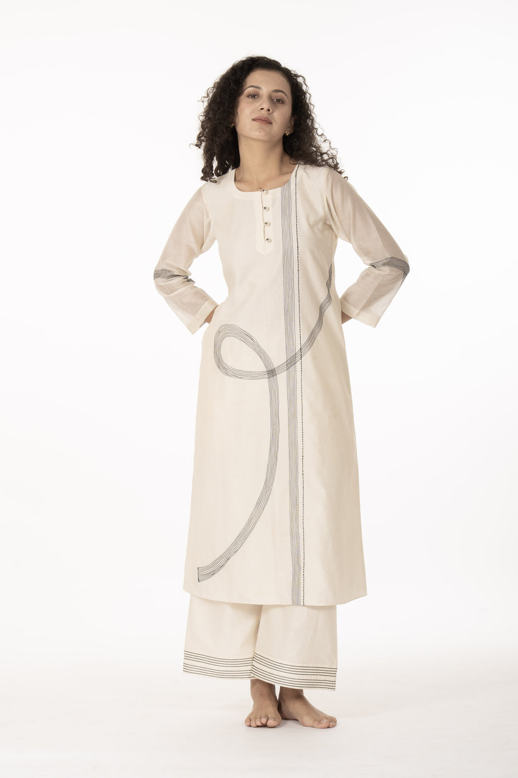 Khat Ivory Dress with Bottom