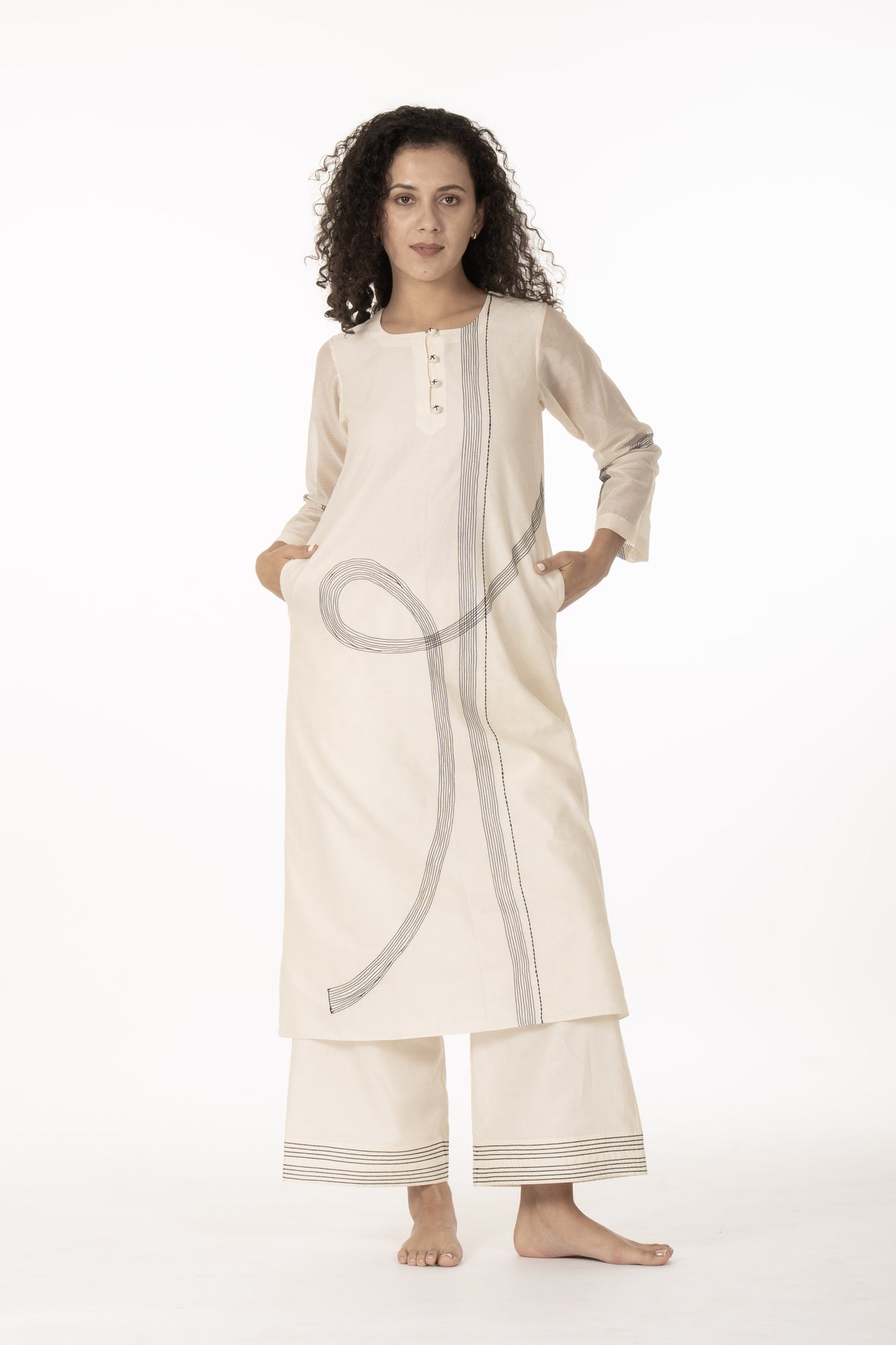 Khat Ivory Dress with Bottom