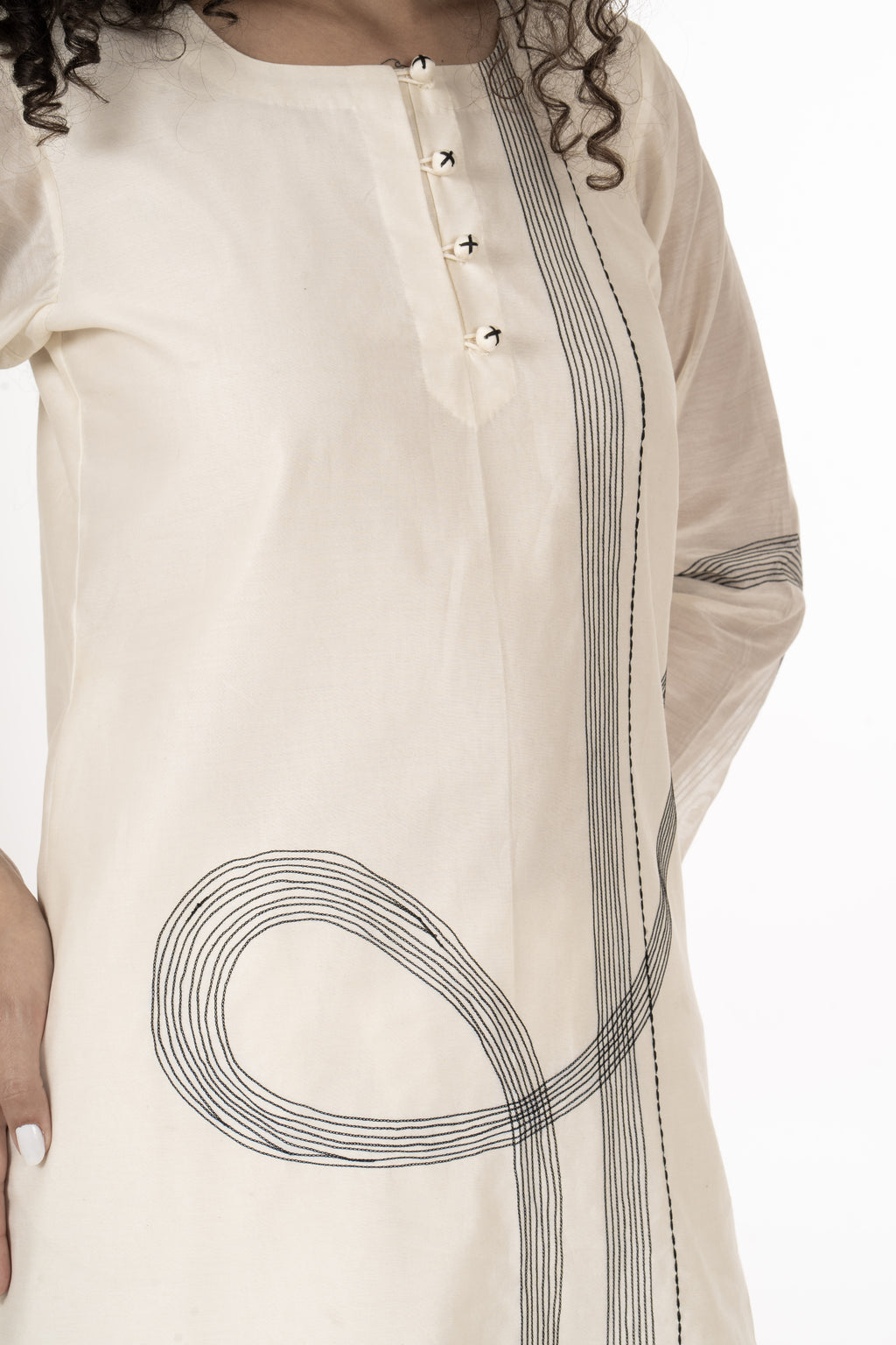 Khat Ivory Dress with Bottom