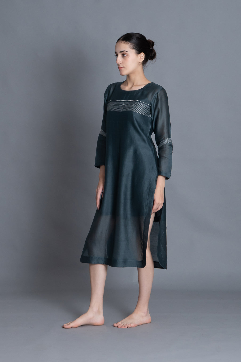 E-Mint Embroidery Dress