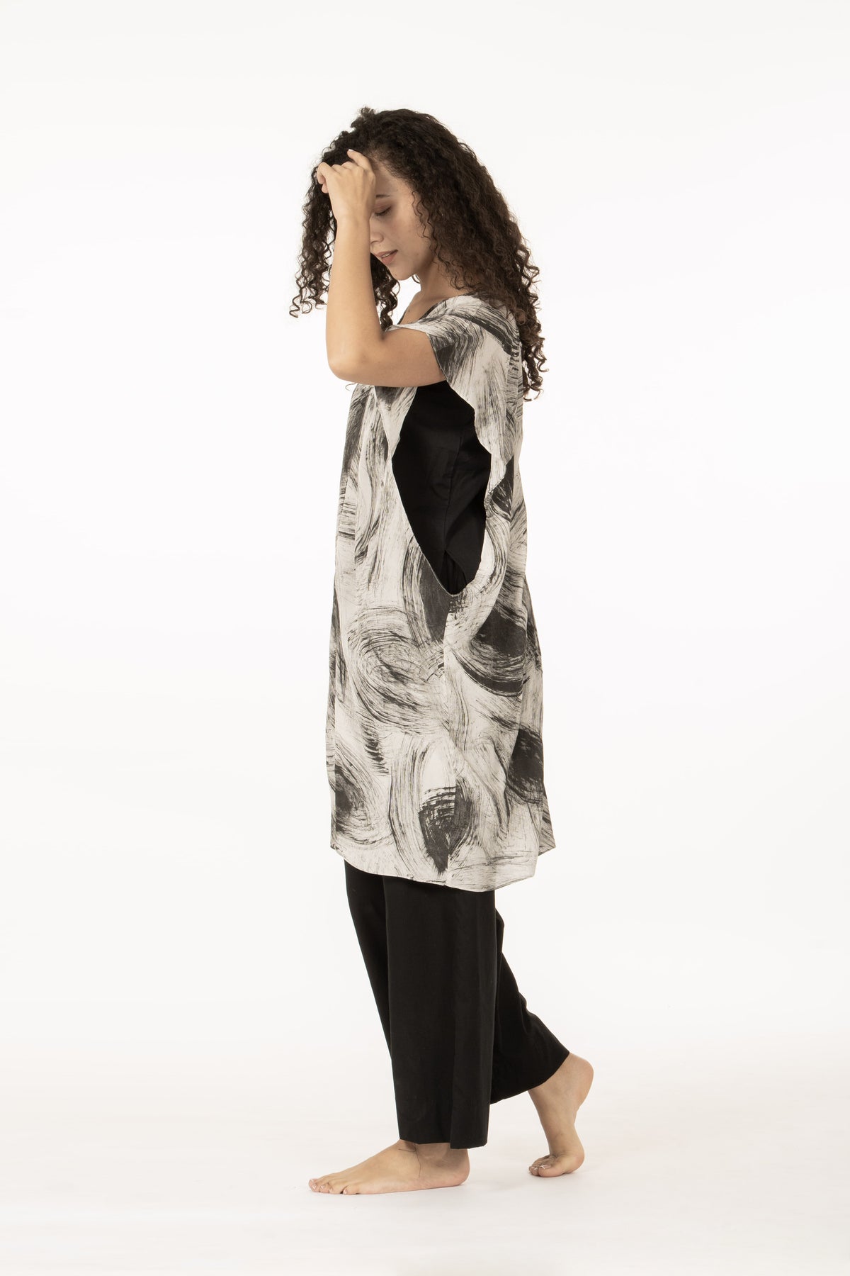 Charcoal Whisper Kaftan co-ord