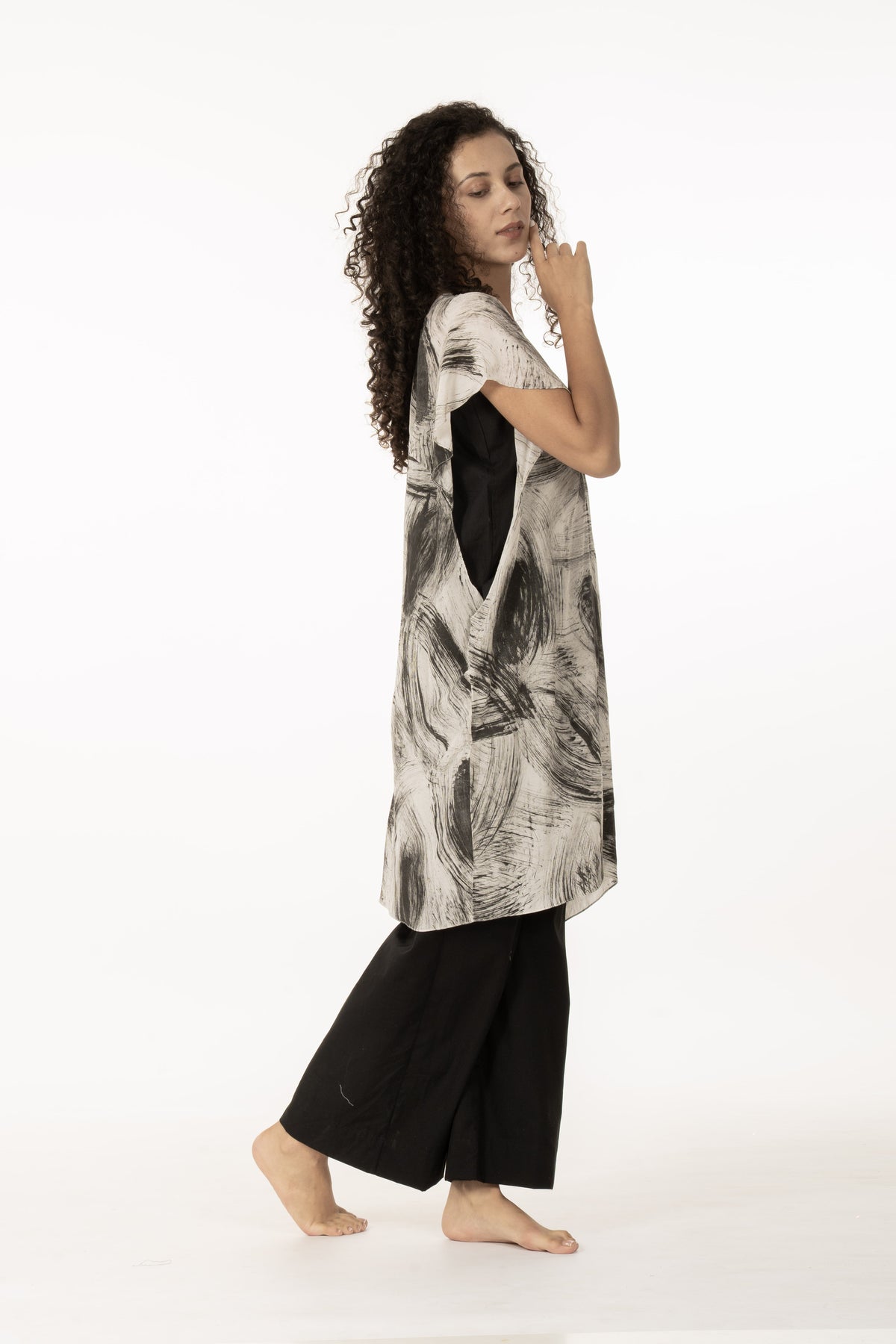 Charcoal Whisper Kaftan co-ord