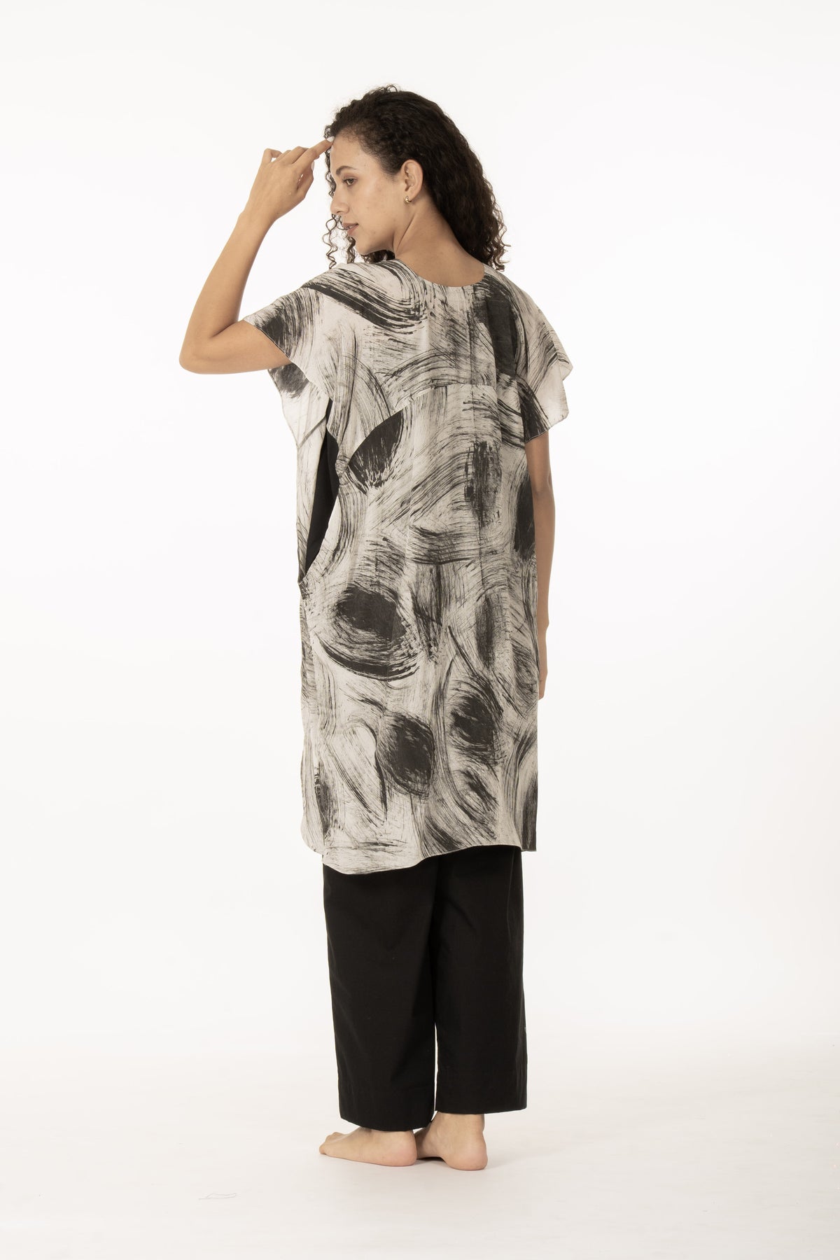Charcoal Whisper Kaftan co-ord