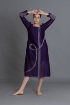Purple Embroidered Dress