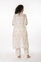 Ivory Polka Cotton Shirt Set
