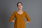 Mustered Round Neck Dress