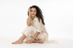 Ivory Polka Cotton Shirt Set