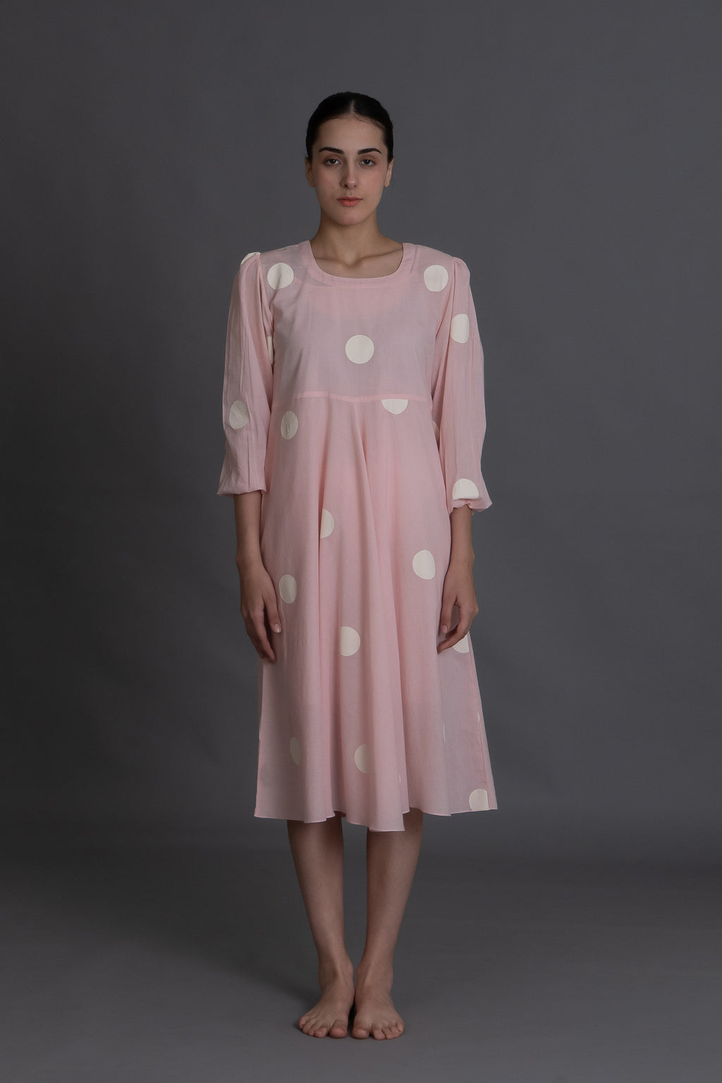 Pastel pink polka Dress