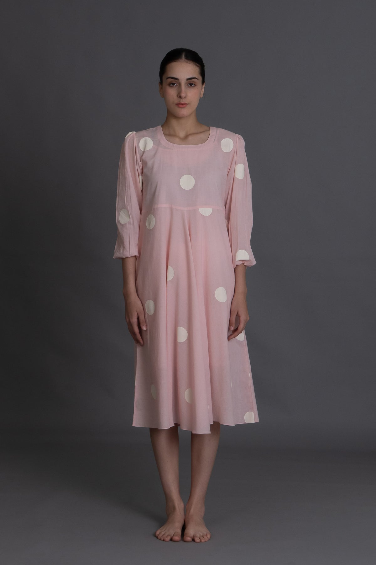 Pastel pink polka Dress