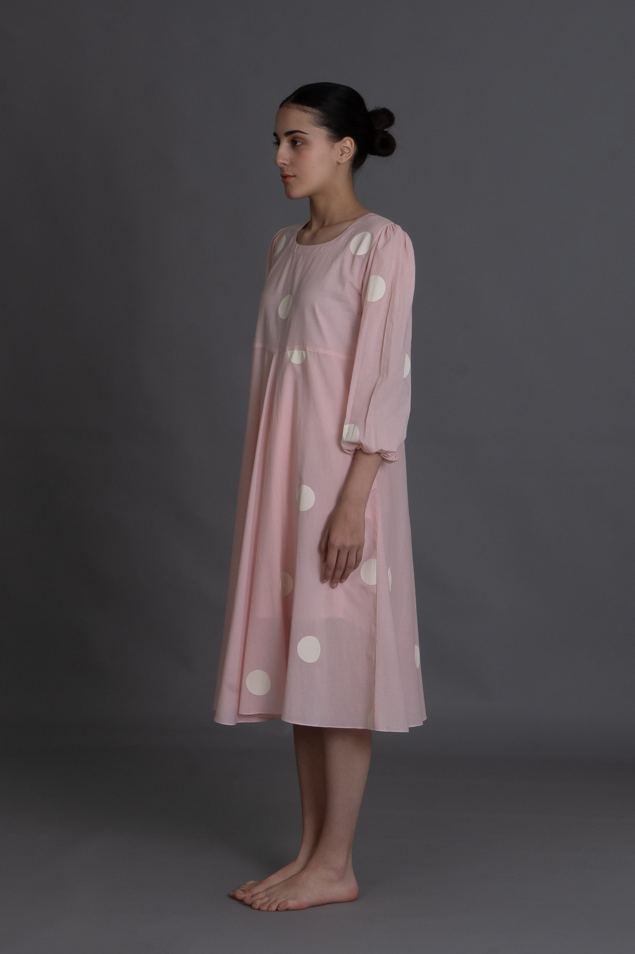 Pastel pink polka Dress