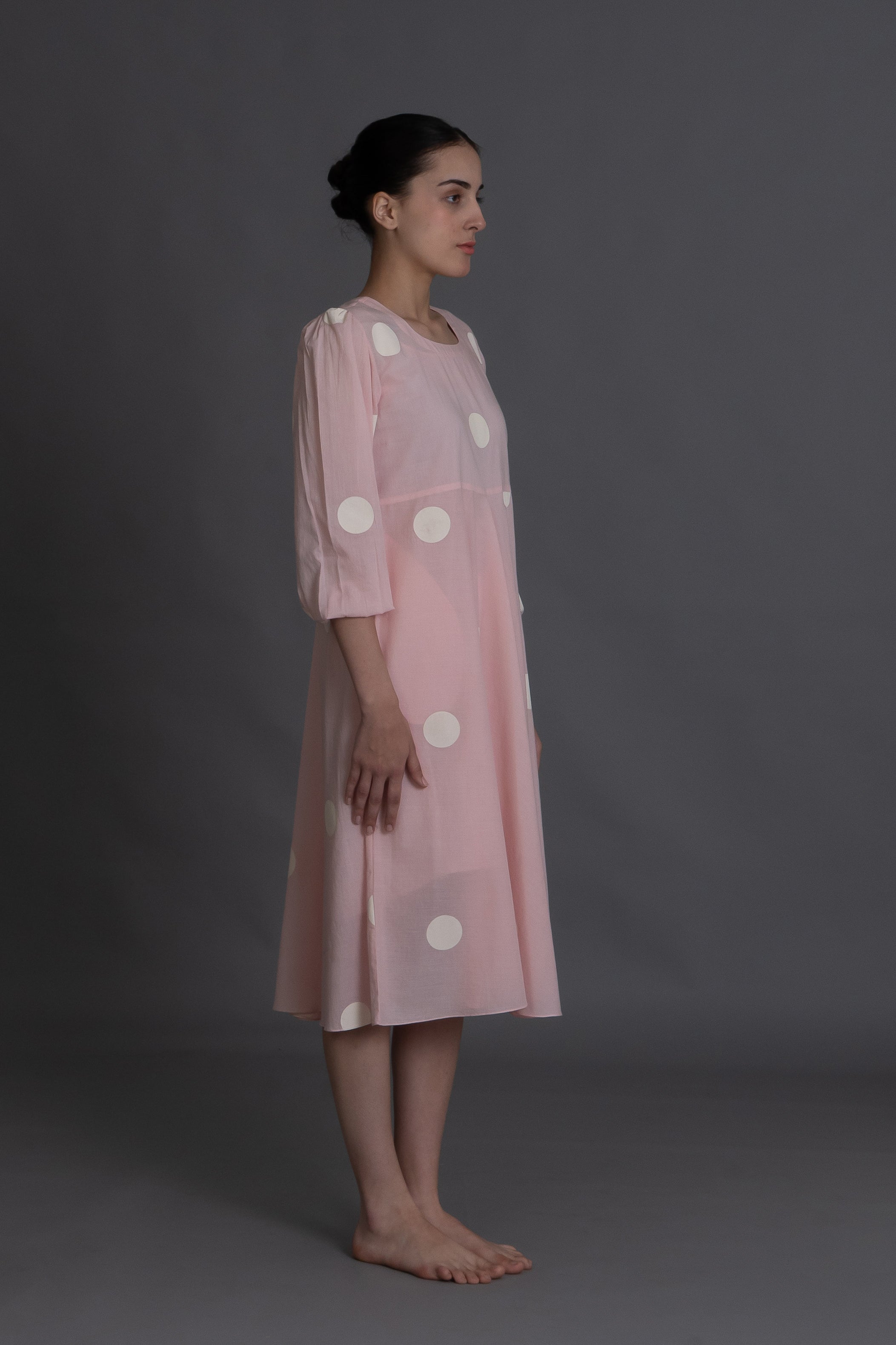 Pastel pink polka Dress