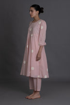 Pastel pink polka Dress Co-ord