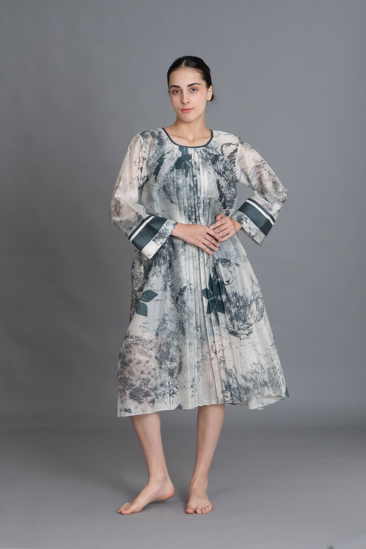 Mint Texture Print Dress