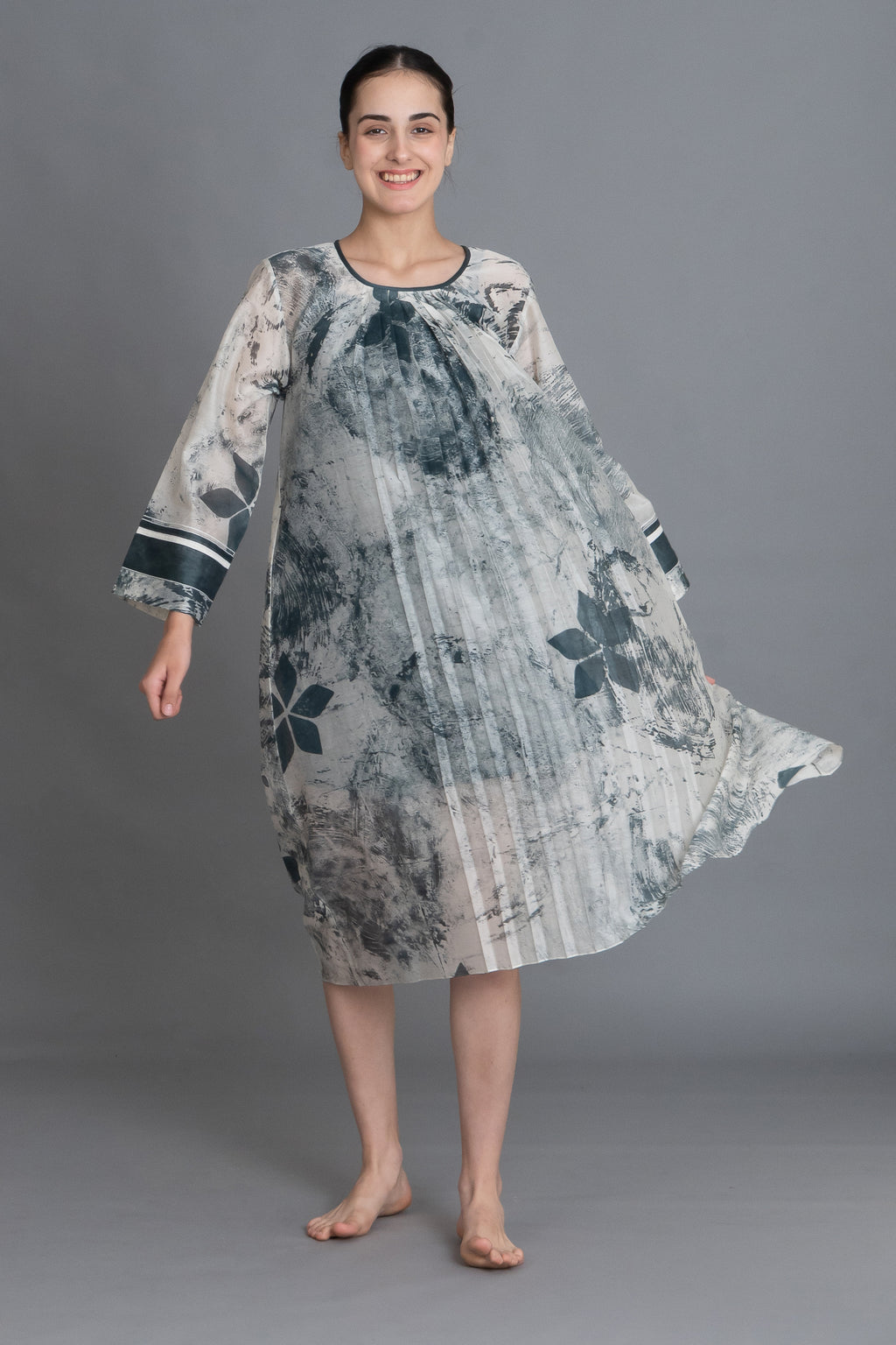 Mint Texture Print Dress