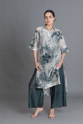 Mint Texture Long Shirt Co-ord
