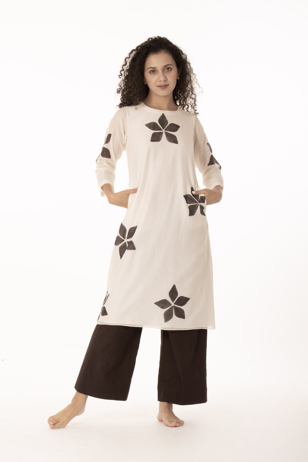 Ivory Bloom Dress with Bottom