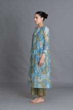 Ocean Blue Floral Print Dress Co-ord