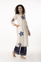 Blue Bloom Kurta with Bottom