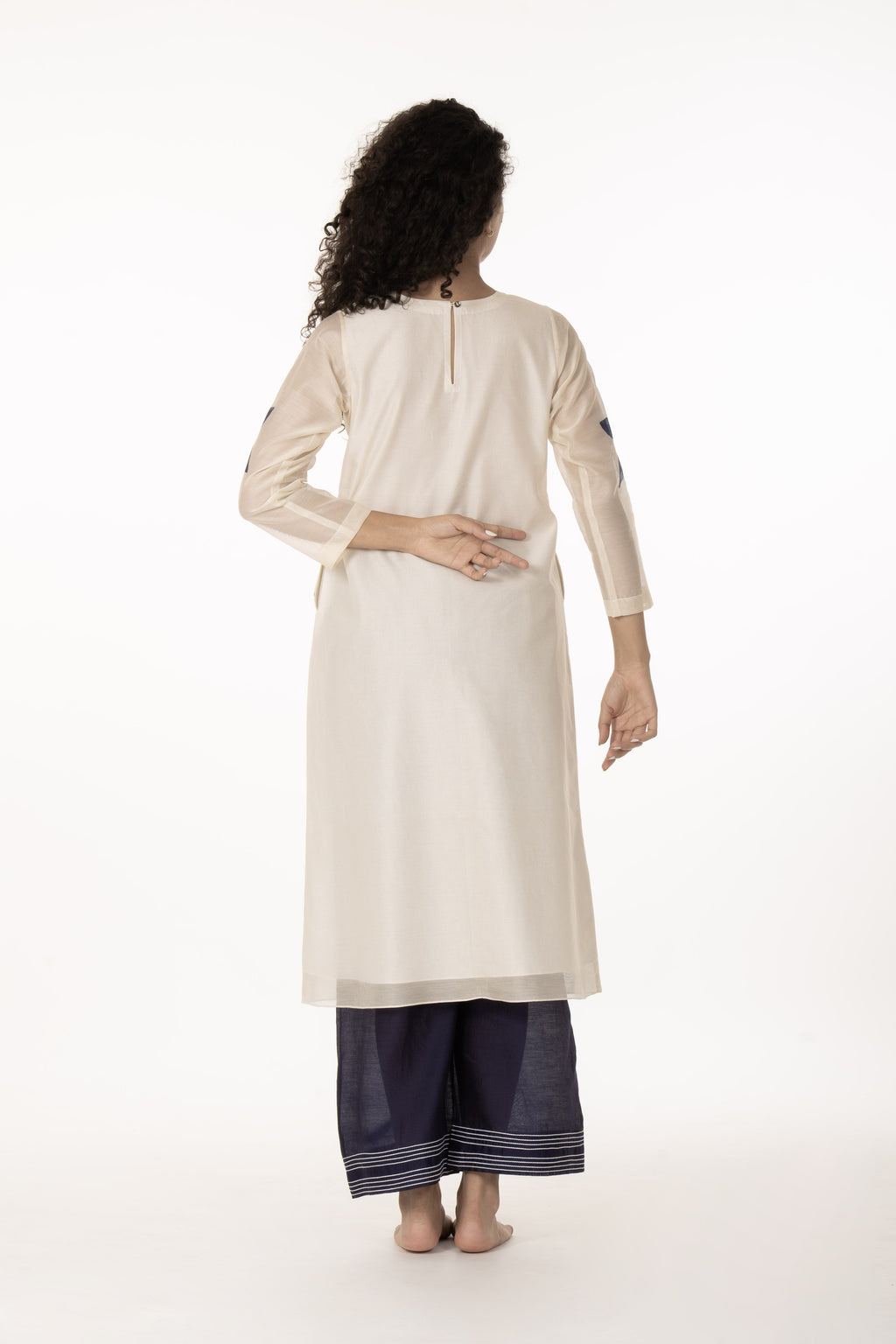 Blue Bloom Kurta with Bottom