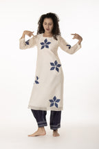 Blue Bloom Kurta with Bottom