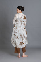 Earthy Brown Print Dress Co-ord