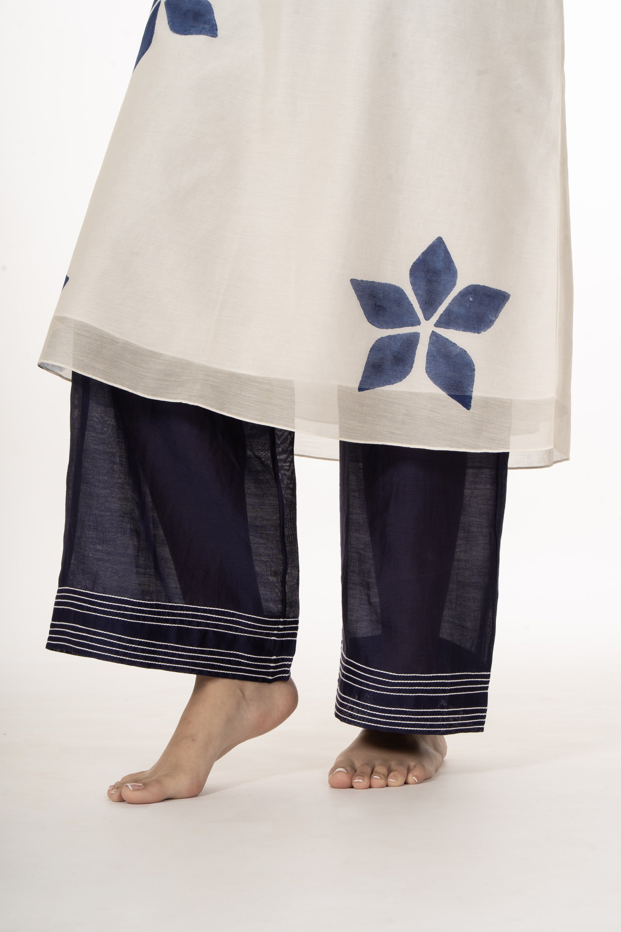 Blue Bloom Kurta Co-ord