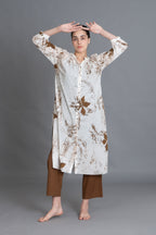 Earthy Brown Print Dress Co-ord