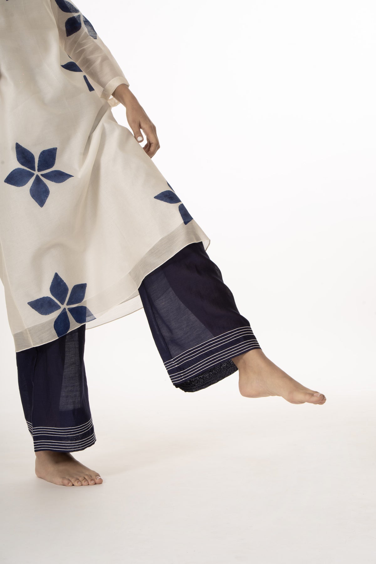 Blue Bloom Kurta Co-ord