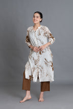 Earthy Brown Print Dress Co-ord