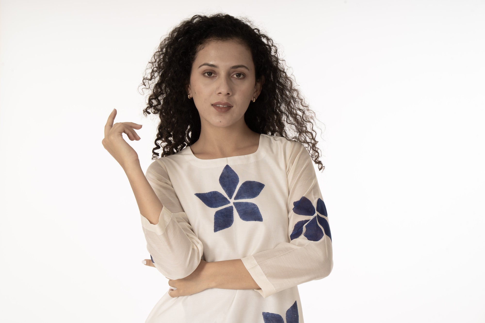 Blue Bloom Kurta Co-ord