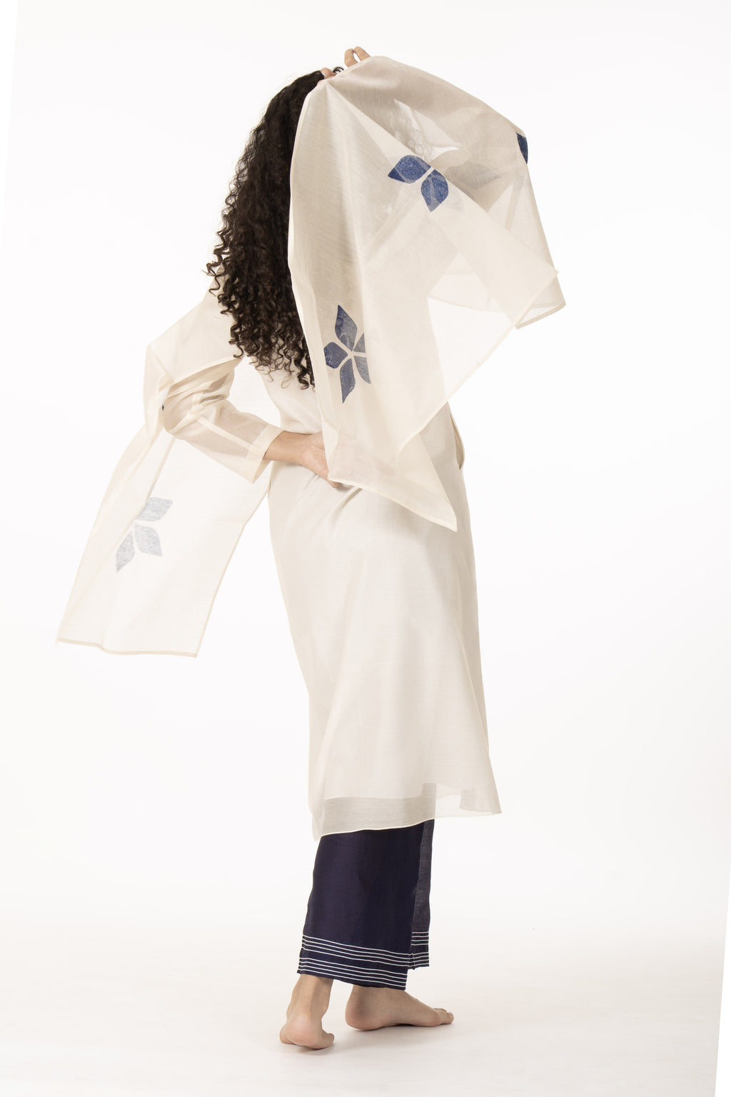 Blue Bloom Kurta Co-ord