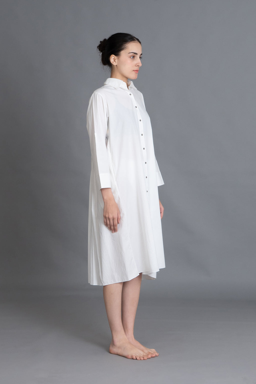 Bright white Pleated Shirt