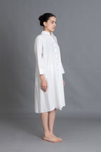 Bright white Pleated Shirt