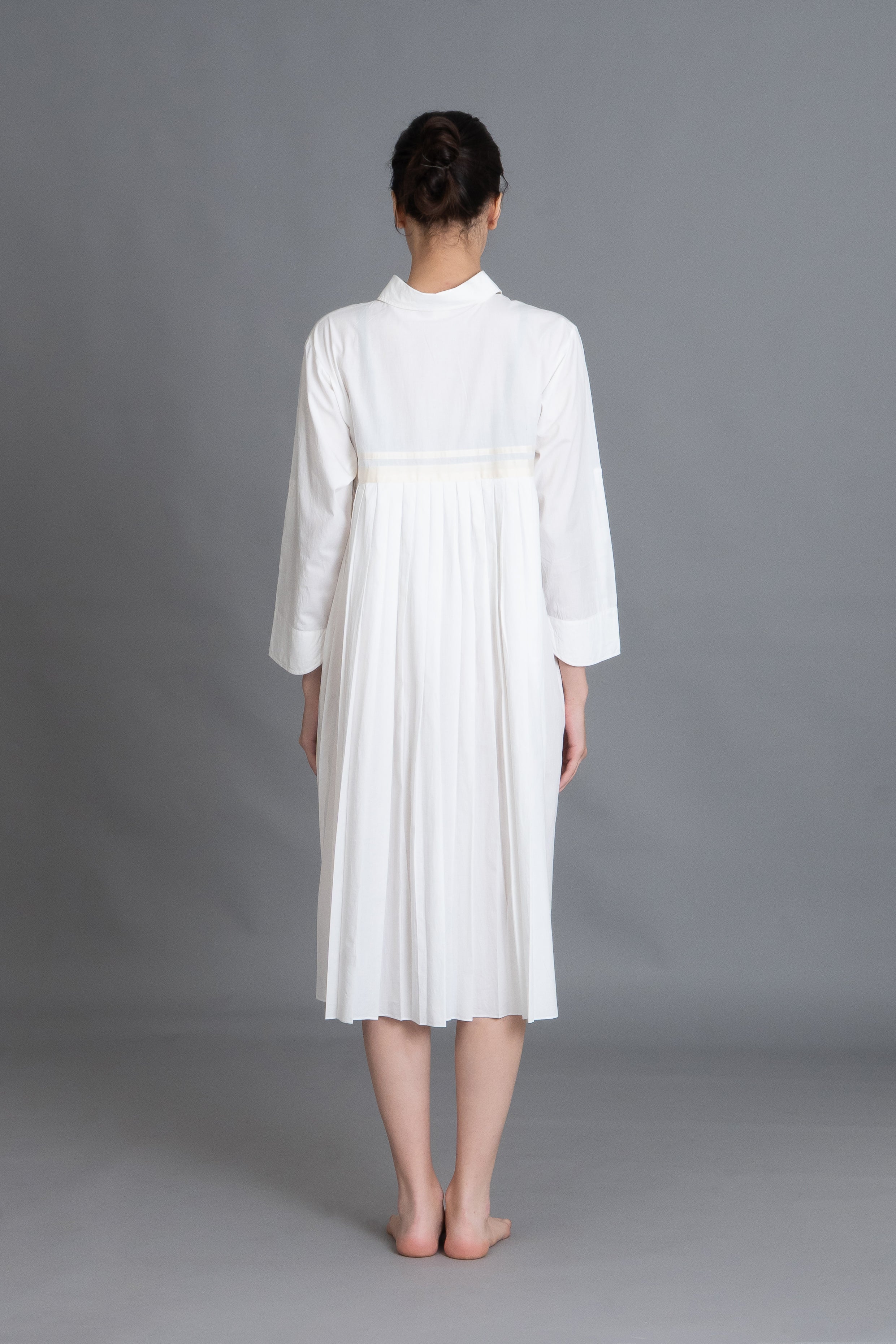 Bright white Pleated Shirt