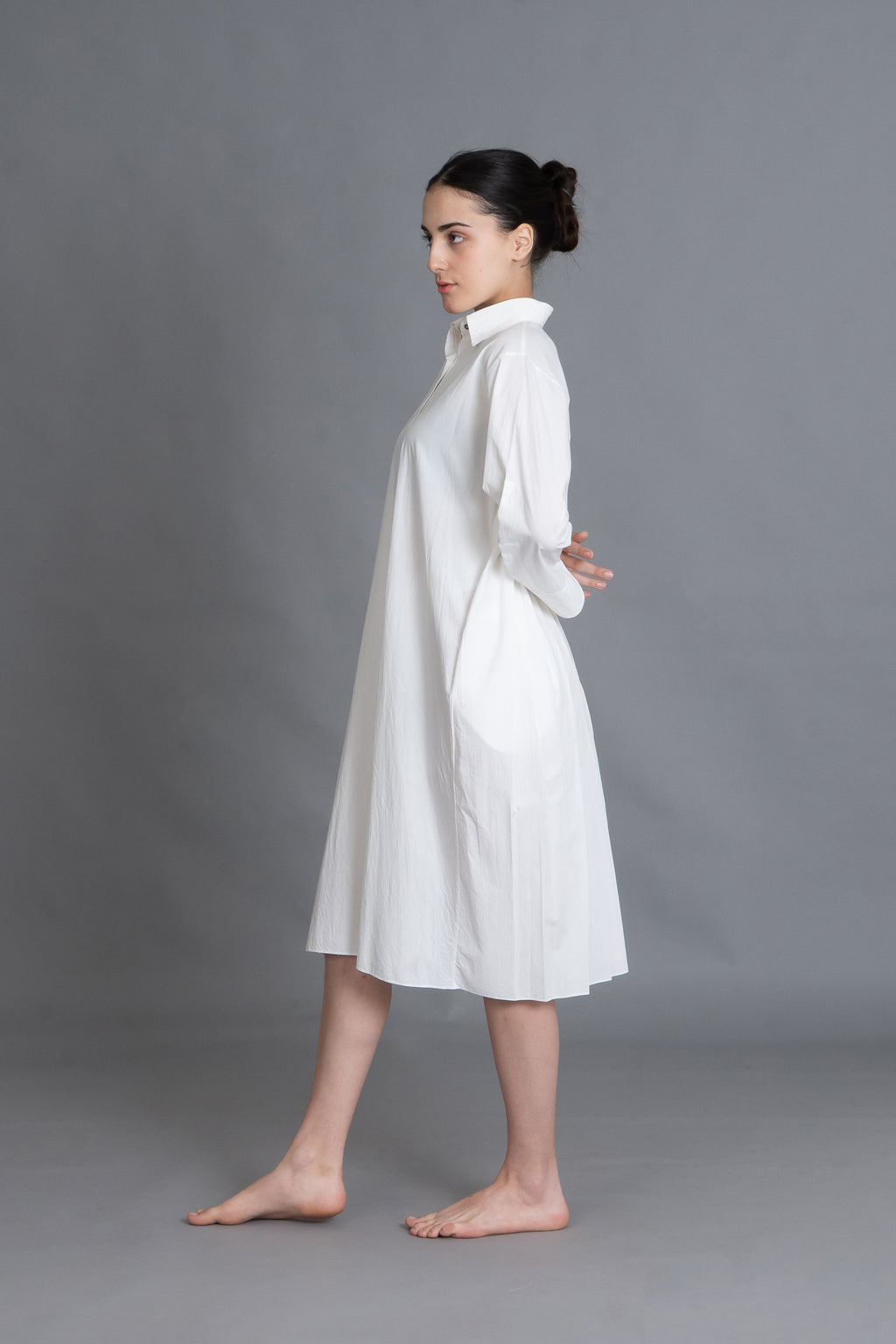 Bright white Pleated Shirt