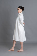 Bright white Pleated Shirt