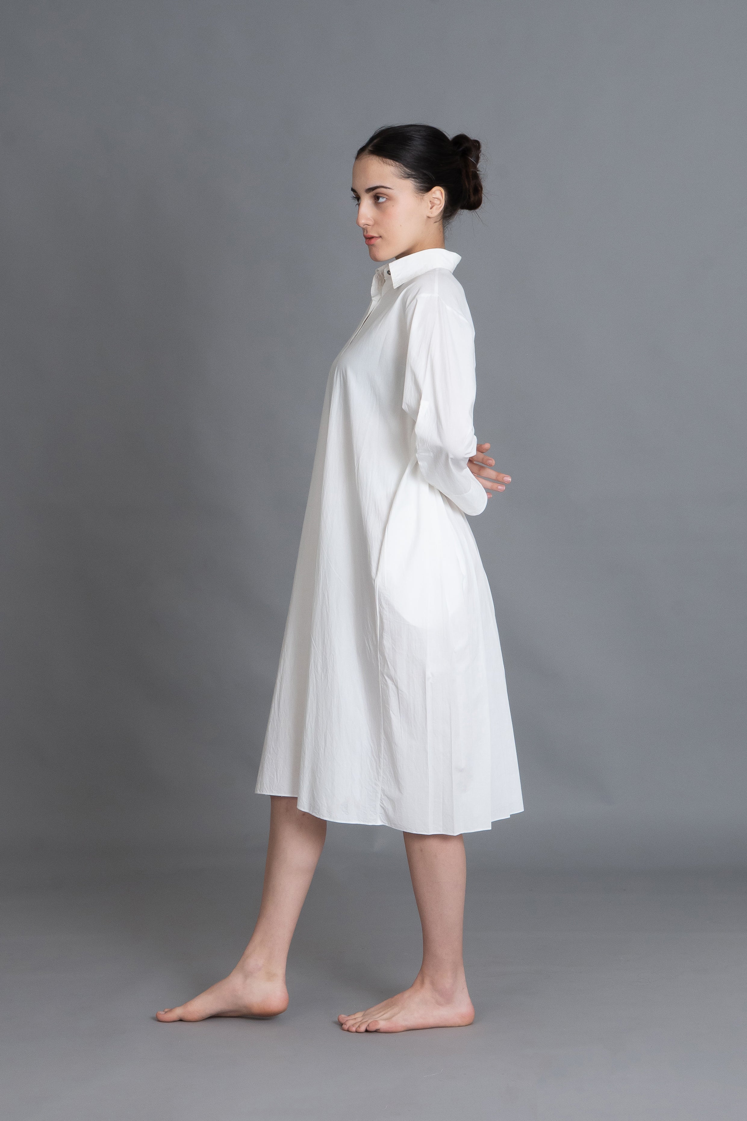 Bright white Pleated Shirt