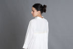 Bright white Pleated Shirt
