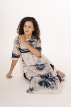 Indigo Bloom Kurta Set Co-ord