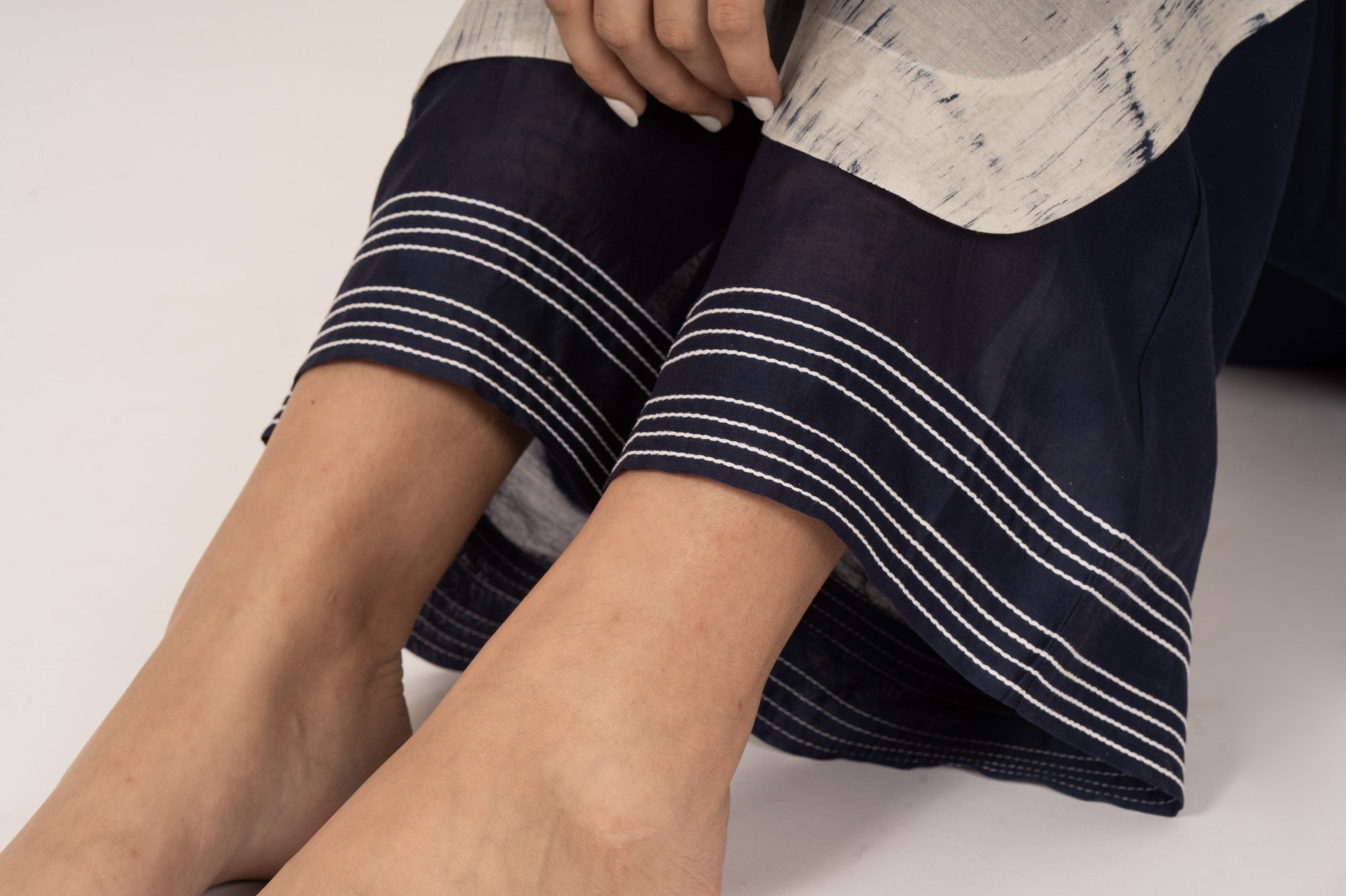 Indigo Bloom Kurta Set Co-ord