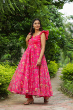 French Rose Organza Dress