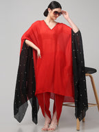 Two-Tone Asymmetric Kaftaan with Dhoti style Bottom