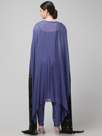 Two-Tone Asymmetric Kaftaan with Dhoti style Bottom