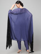 Two-Tone Asymmetric Kaftaan with Dhoti style Bottom