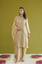 Sage Green Floral Embroidered Suit Set