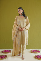 Sage Green Floral Embroidered Suit Set