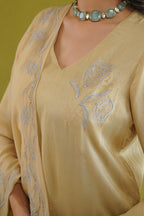 Sage Green Floral Embroidered Suit Set